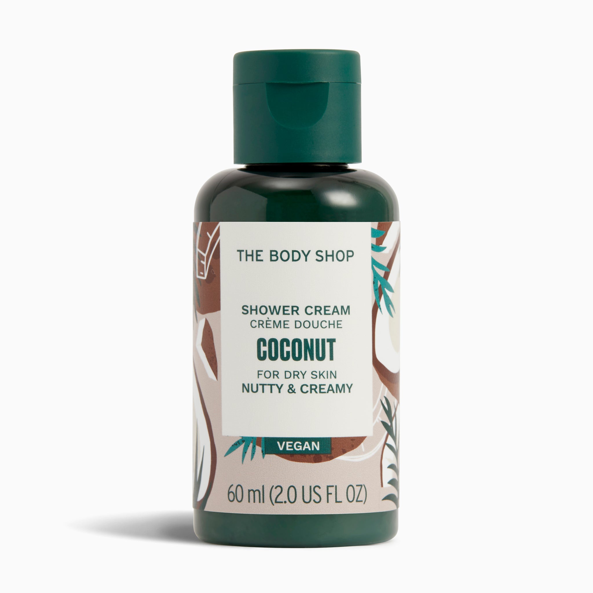 The Body Shop Coconut Shower Cream bottle on a white background