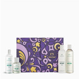 White Musk product set with a decorative purple box on a white background