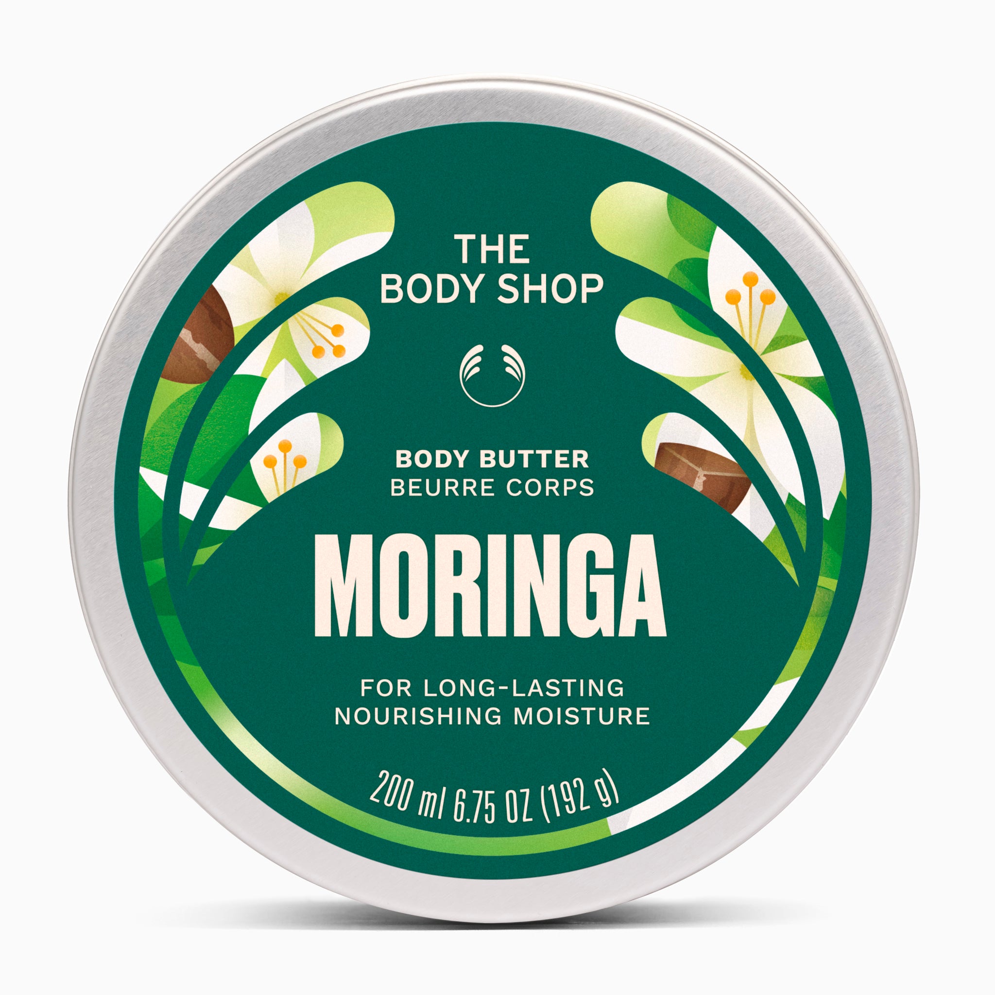 Moringa product pack shot on grey background | The Body Shop