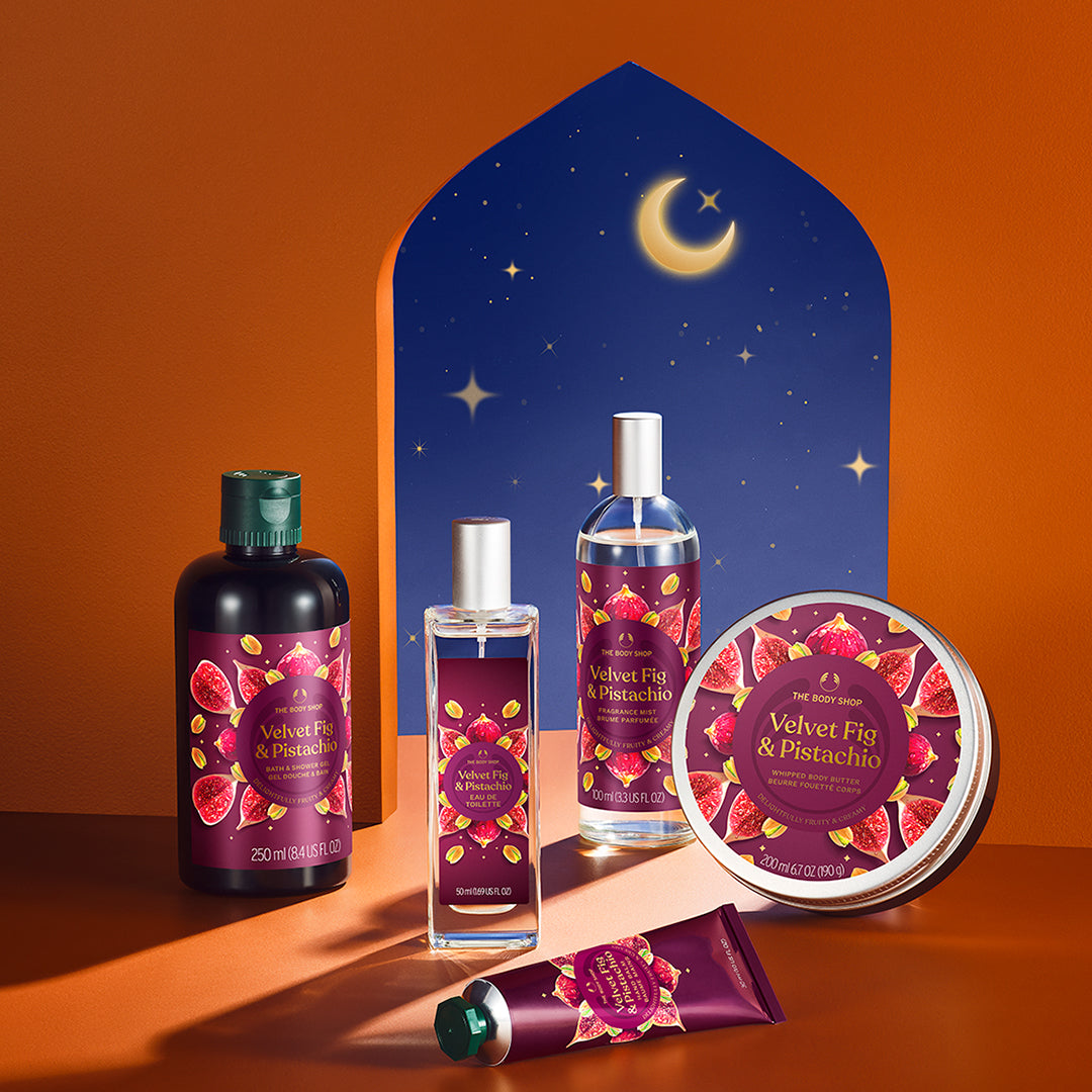 Velvet Fig & Pistachio range - The Body Shop